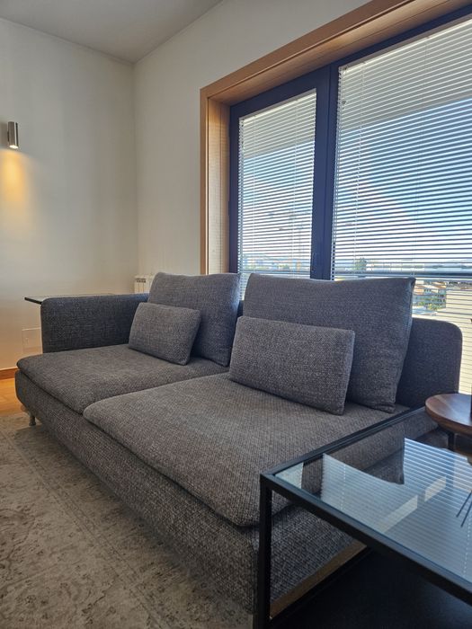 Sofá Ikea (SODERHAMN) 195cm cinzento/preto