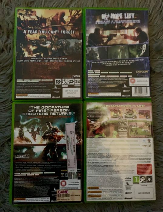 Lote Xbox 360 – Resident Evil, Wolfenstein e Skylanders