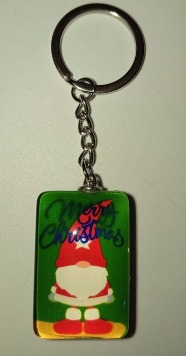 Брелок гном санта новий