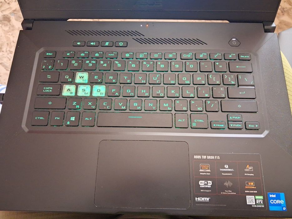 Игровой зверь Asus TUF Gaming F15 i7-11370H | 3050TI | 16GB | 512GB