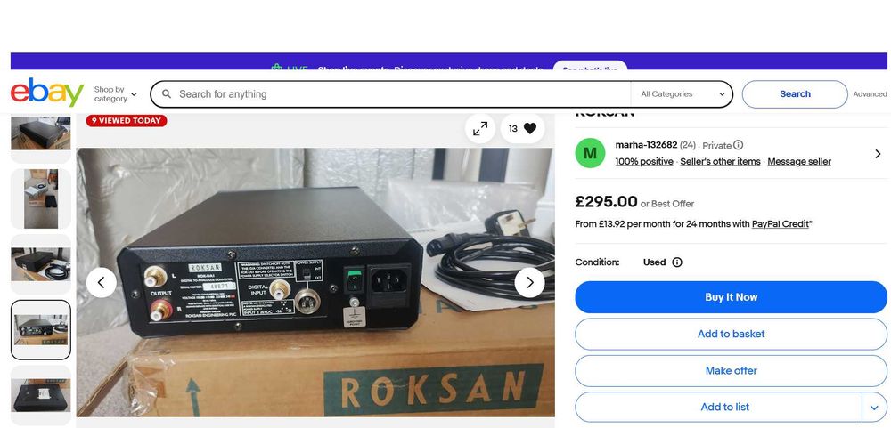 ЦАП (DAC) Roksan ROK-DA1 + линейный БП Reference ROK-DS1.5