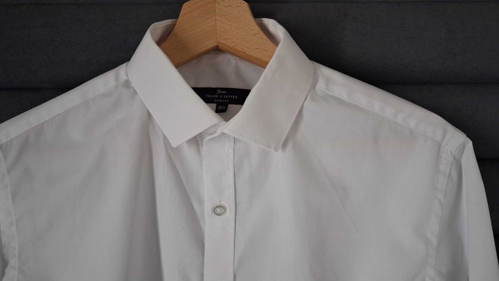biała koszula slim fit 38