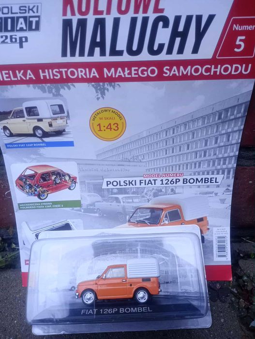 FIAT 126P BOMBEL Pickup hachette 1/43 kultowe maluchy auta PRL NOWY