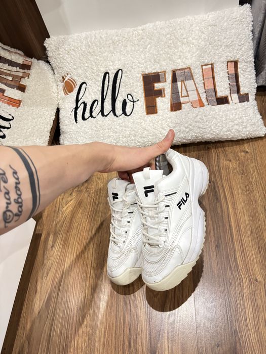 Biale buty sportowe Fila, damskie, 38