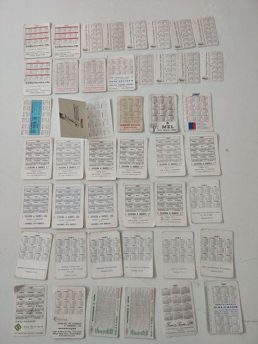 Calendários de Bolso de 1987