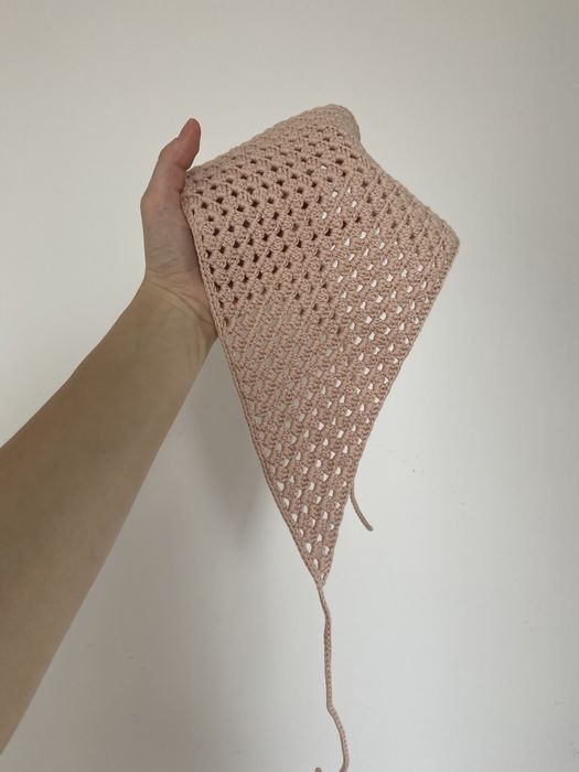 Chusteczka na głowę damska na szydelku Handmade