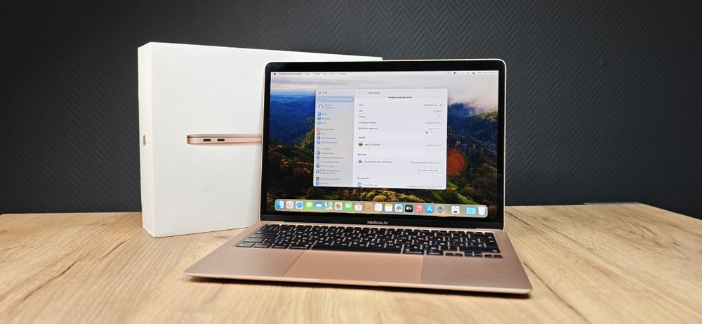 Apple MacBook Air 13" M1 ( Rose Gold)/ гарний стан / 8/256 / БЕЗ БЛОКУВАНЬ / 86% батарея, 327 циклів, повний комплект з коробкою  / ГАРАНТІЯ / МАГАЗИН