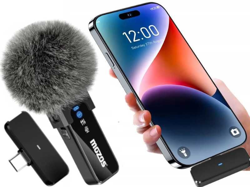 Mikrofon Krawatowy Do Telefonu USB-C Profesjonalny NOWY