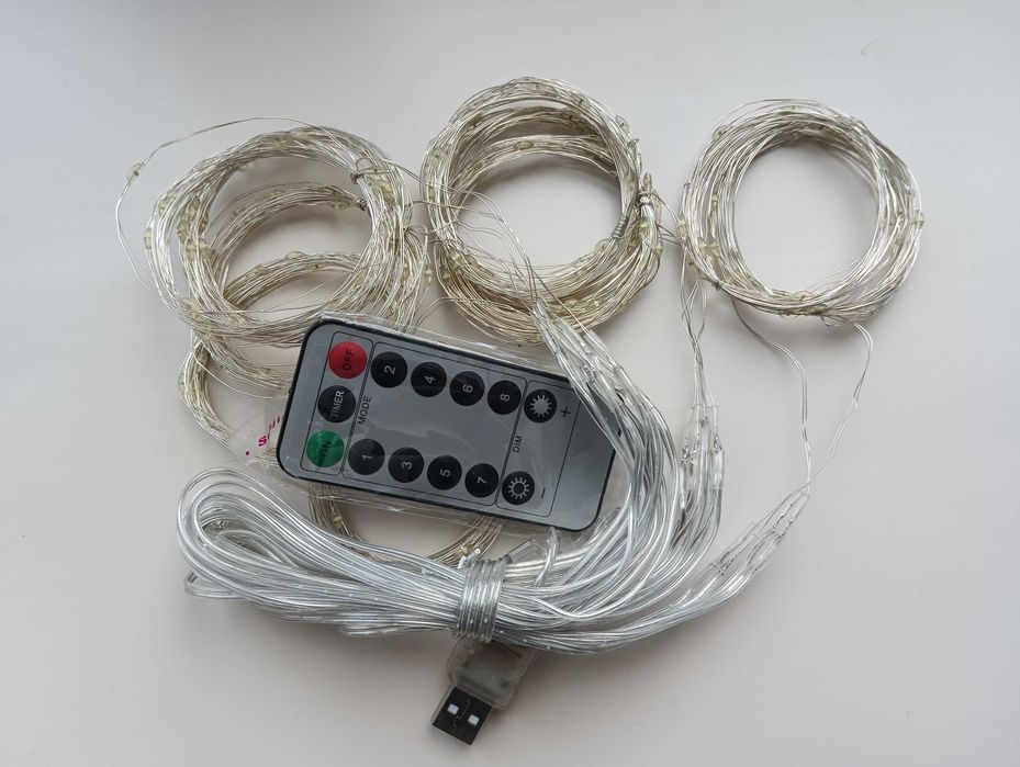 Гирлянда штора роса