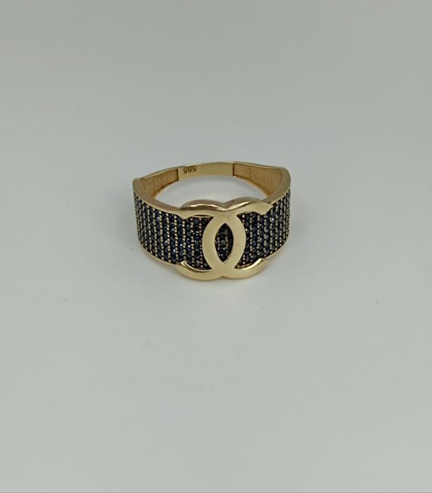 Золотое кольцо 585 пробы Шанель