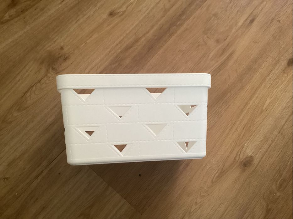 Cesto branco para arrumação x3