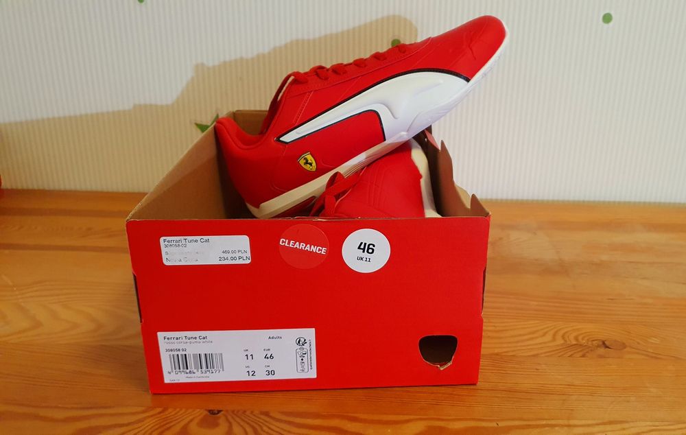 Nowe buty Puma Ferrari 46 (czerwone tune cat)