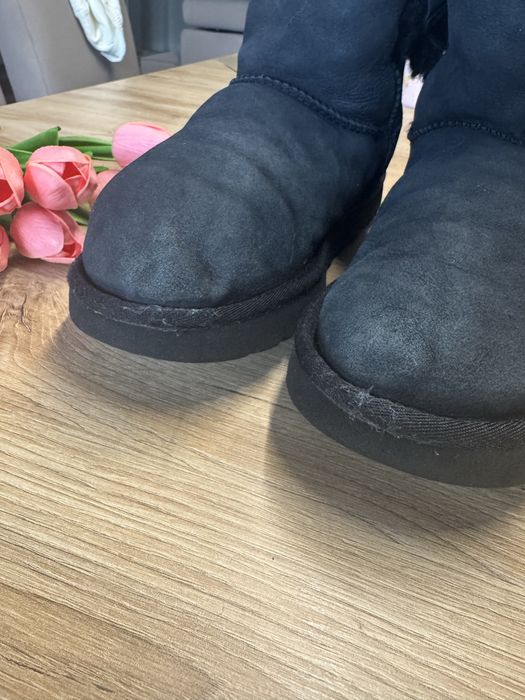 Botki śniegowce UGG czarne roz. 39 – wada z tyłu, oryginalne