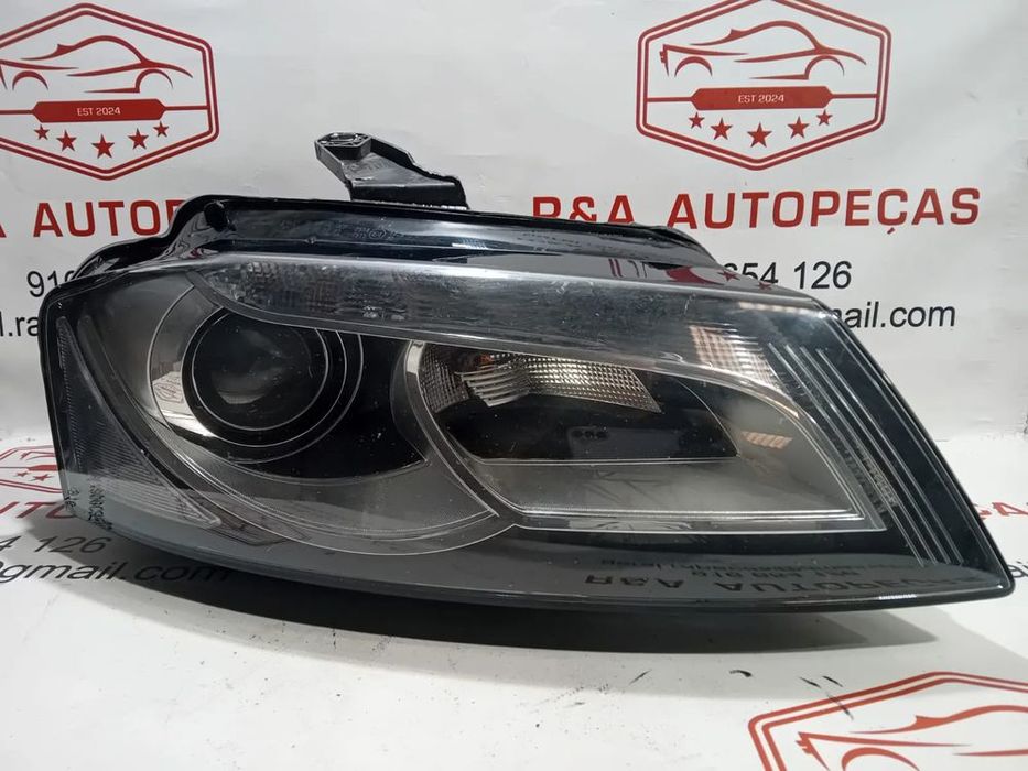 Ótica Farol Direito Audi A3 8P FaceliftT Bi Xénon
