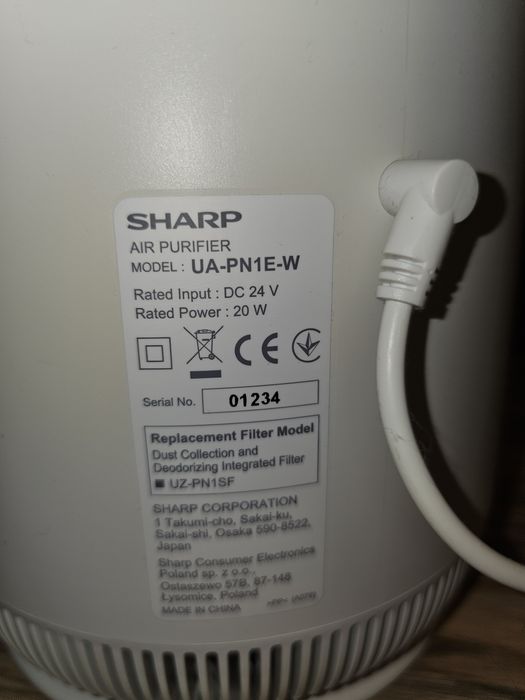 Oczyszczacz powietrza Sharp UA-PN1E-W