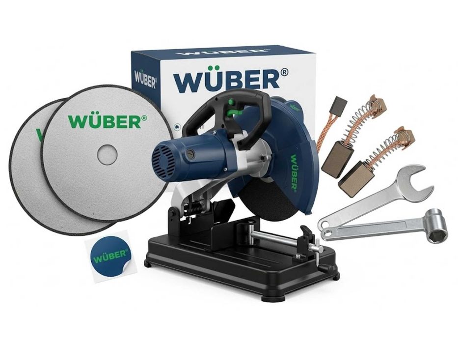 Mocna Piła Ukośna Wuber 2950W Do Metalu 350mm Imadło ZESTAW