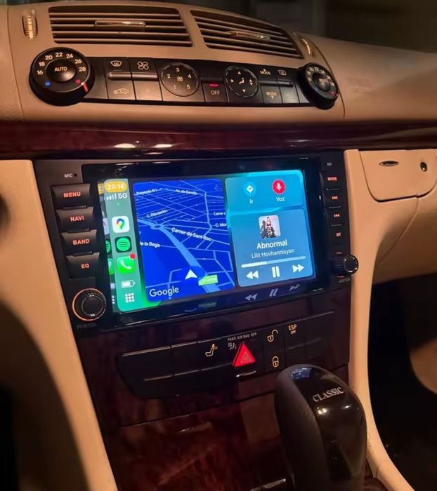 Radio Android 7" Mercedes E W211 (4+32 GB) + CARPLAY e Android auto