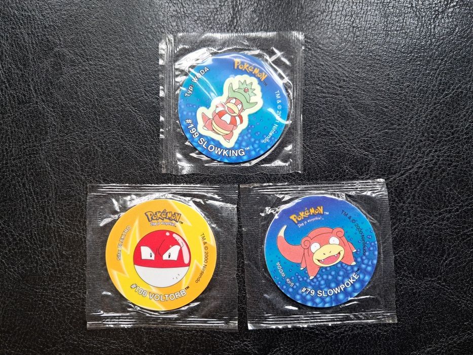 Pokemon Tazo, oryginalna folia, 3 szt.
