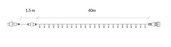 Lampki światełka choinkowe zewnętrzne świąteczne LED 301-500