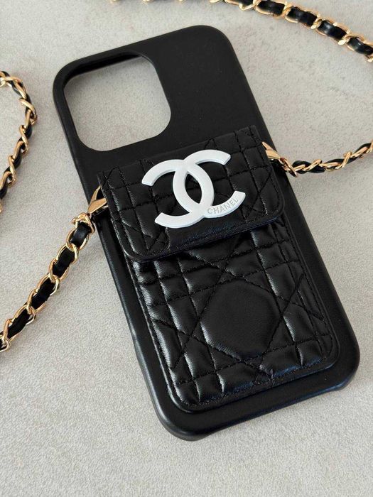 Чохол для смартфону Chanel iPhone 16 Pro Max (Чорний або Бежевий)