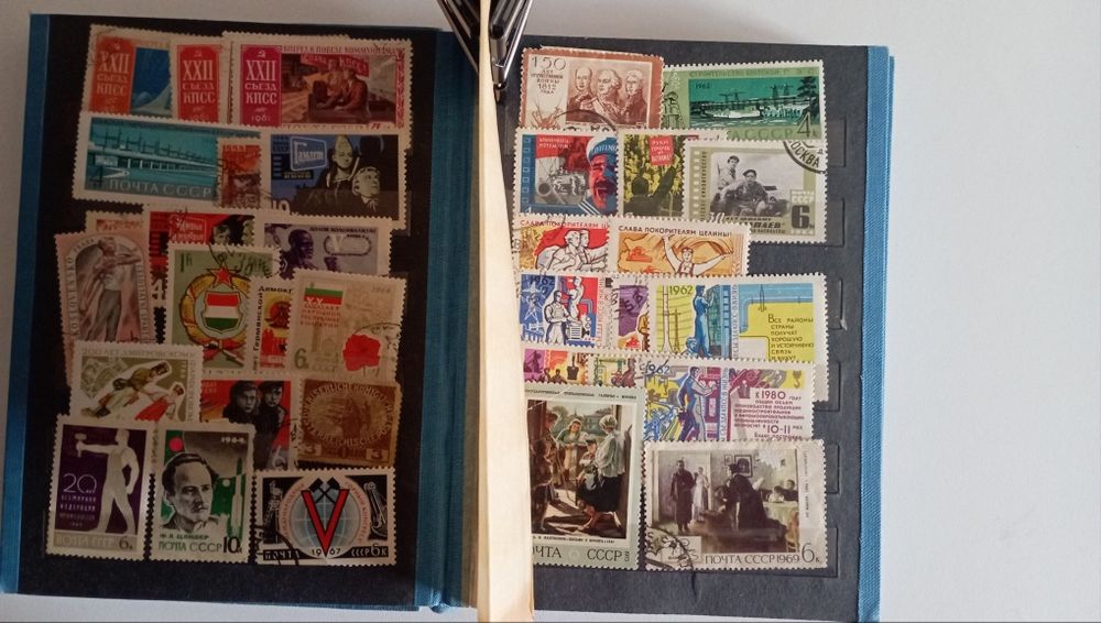 Марки почтовые гашенные и негашенные