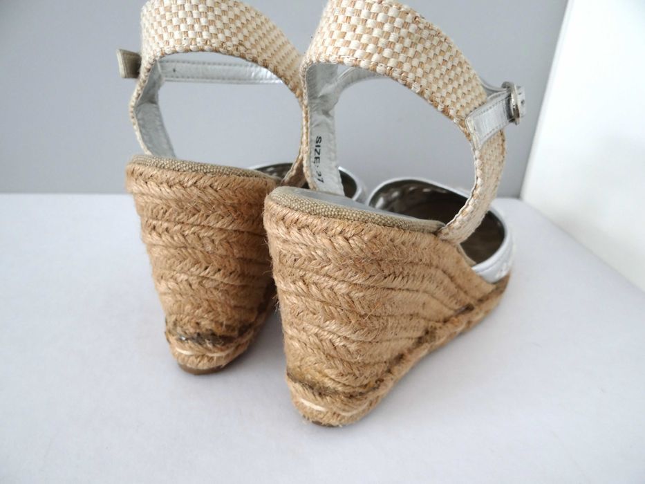 Srebrne espadryle Prima Moda | rozm. 37 | stan bdb