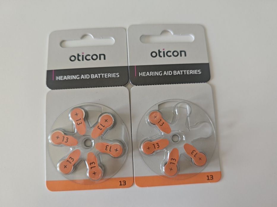 10 szt.Baterie Oticon do aparatów słuchowych 13