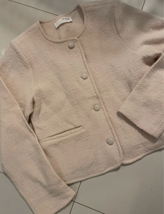 Selected femme wełniany sweter kardigan M