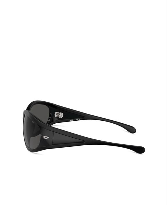 Diesel 0dl3002 logo-plaque wraparound sunglasses