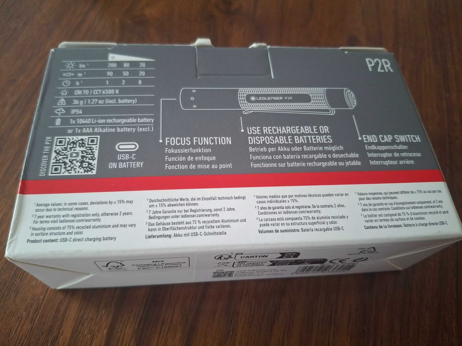 LEDLENSER Latarka P2R akumulatorowa