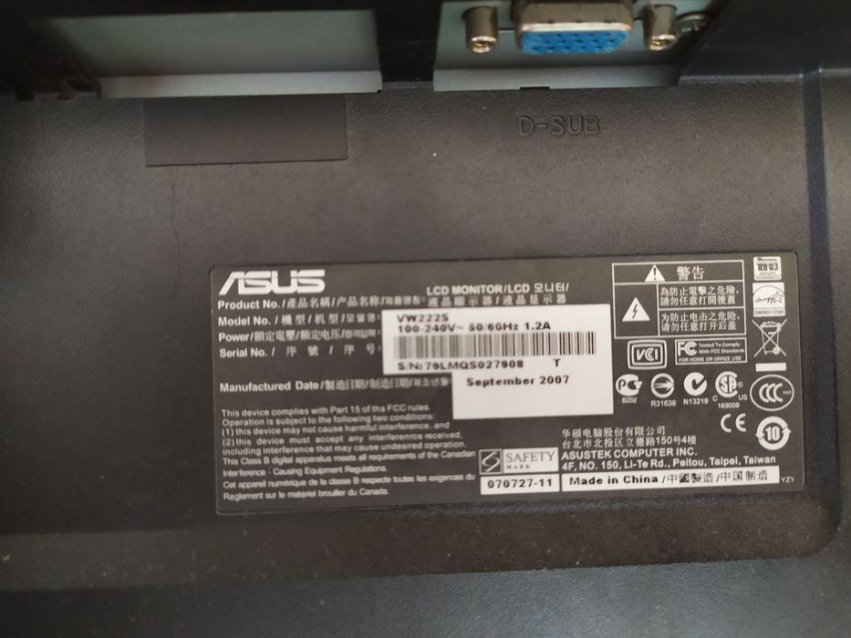 Monitor Asus 22 cale