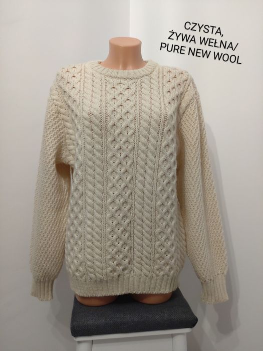 Sweter czysta żywa wełna wool scotland