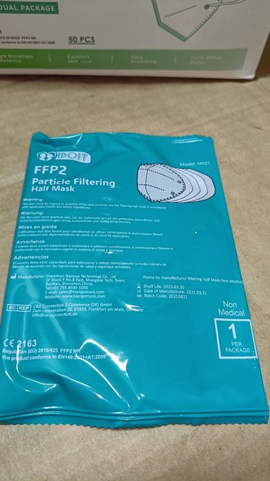 półmaseki filtrujących IDOIT model M021 46szt.