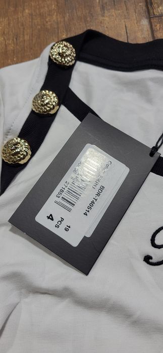 Cudowna biała bluzka damska balmain maselkowa S M