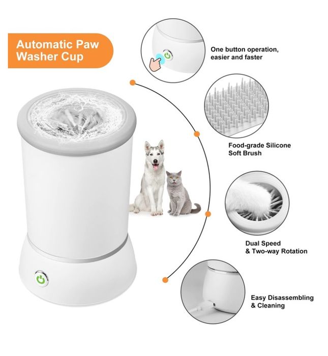 Лапомойка для собак Pet автоматический стакан для чистки лап от грязи
