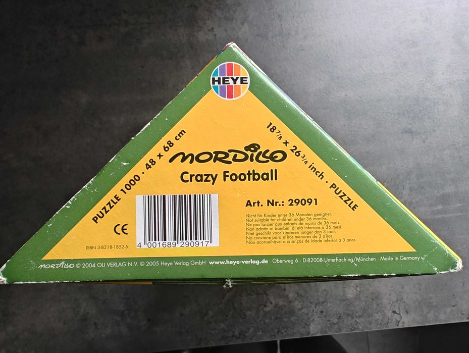 Heye Mordillo Crazy Football puzzle 1000 jigsaw unikat