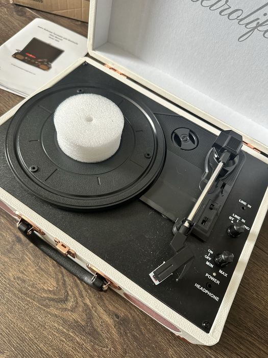 Adapter gramofon walizkowy nowy  retro