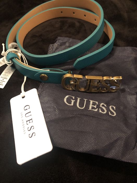 Pasek Guess turkus S nowy