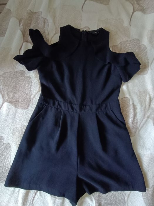 Kombinezon Krótki Letni Elegancki Odkryte Ramiona  Top Shop 40