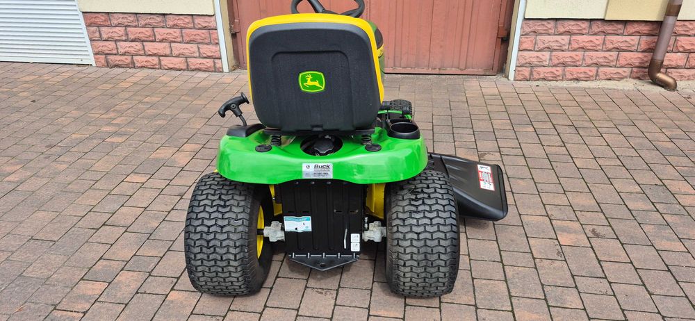 Kosiarka traktorek john deere e140 jak nowy 22km Brzozówka • OLX.pl