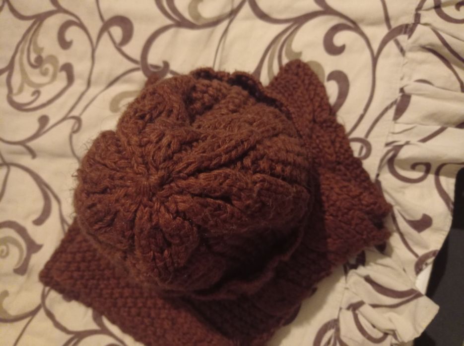 Шапка та шарф вязані