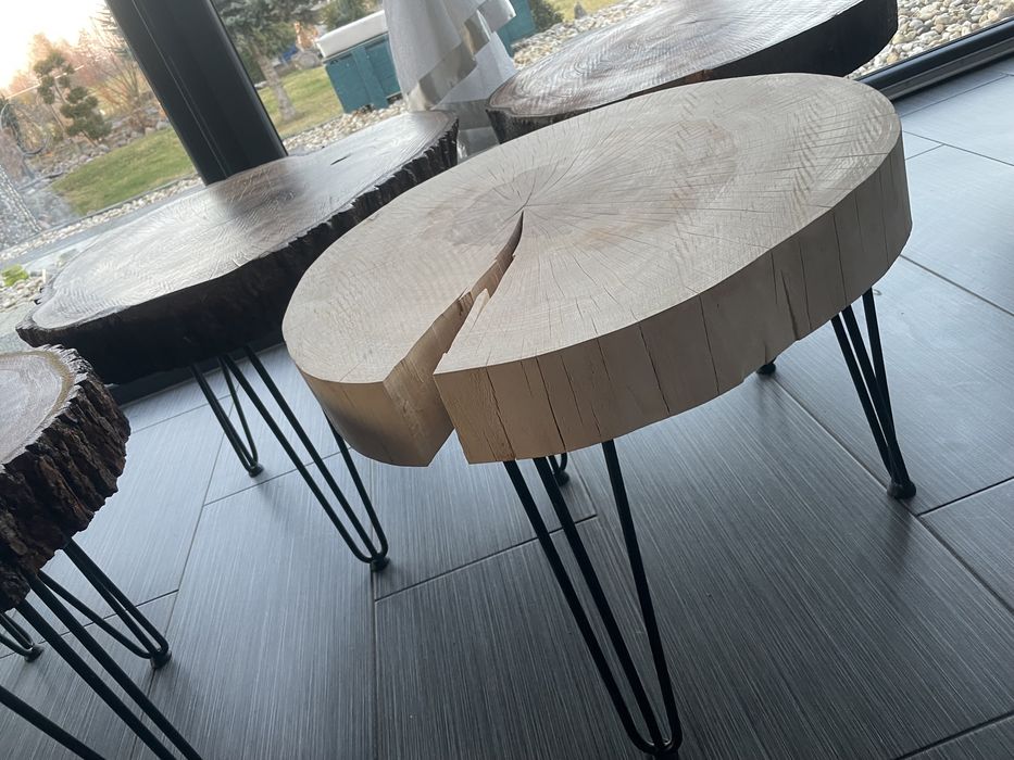 PROMOCJA Stoliki debowy stół kawowy loft dąb