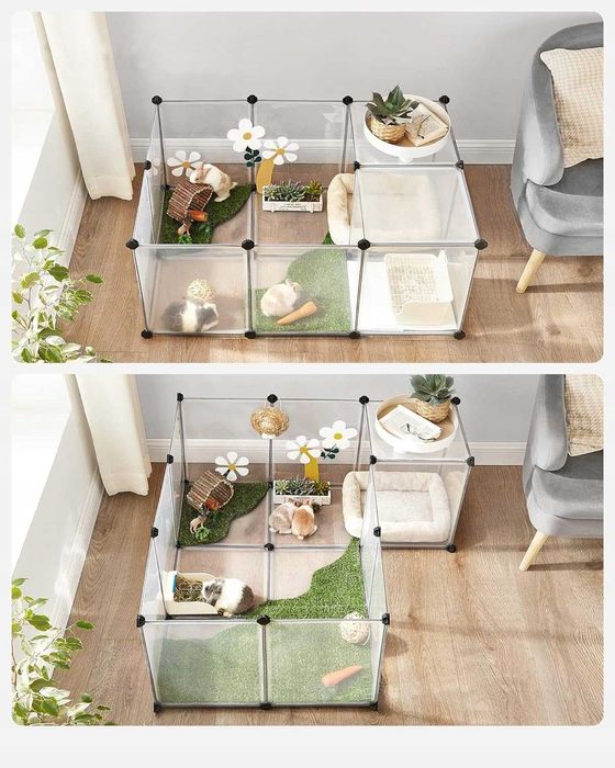 Клітка манеж для тварин Songmics W02 143х73х46 см / Є інші варіанти