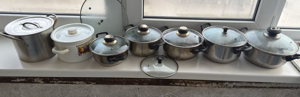 Набор кастрюль 7 кастрюль и 9 крышек