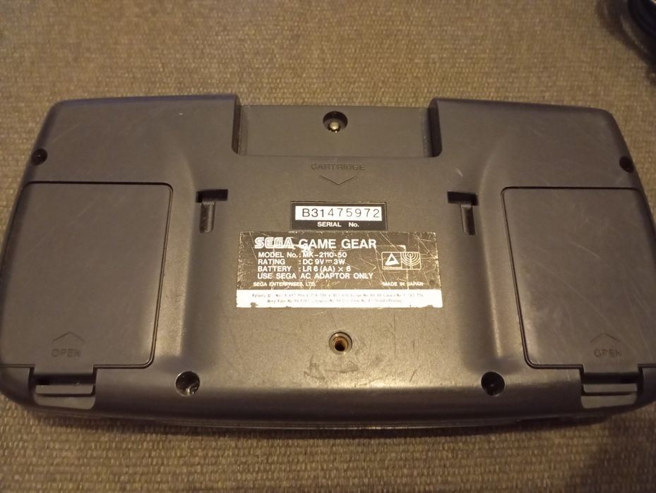Sega Game Gear com avaria
