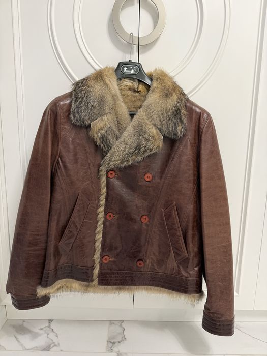 Шкіряна куртка на мєху чоловіча розмір м