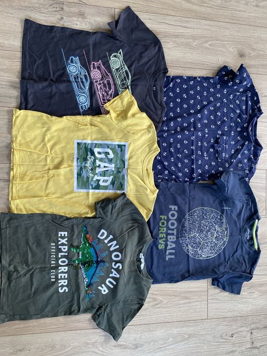 5 t-shirtów Gap, H&M rozm.134