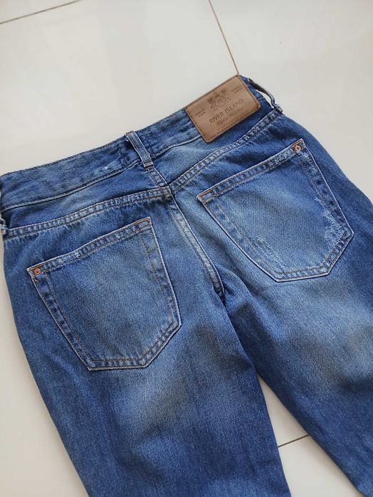 RIVER ISLAND jeansy dziury mom 36 S 34 XS