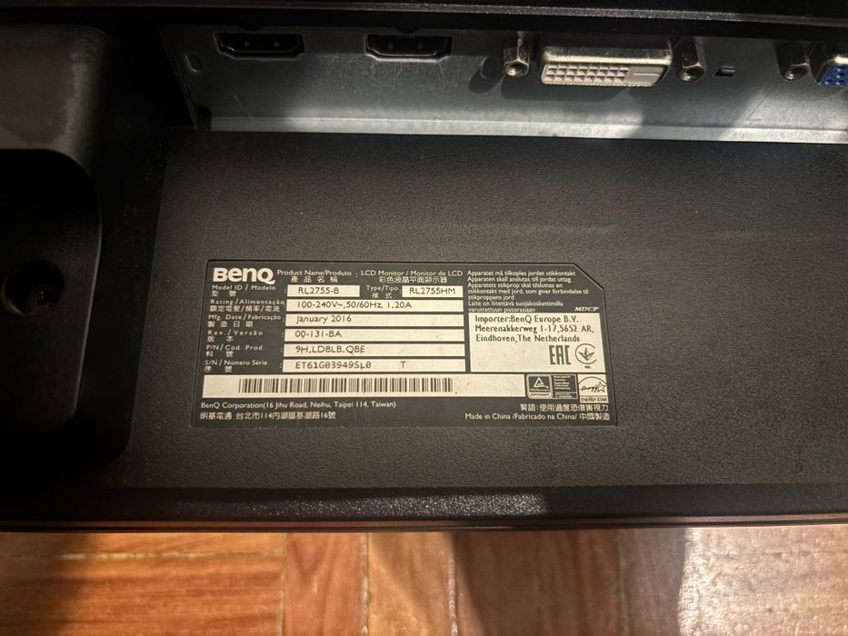 Monitor BenQ RL2755HM LCD de 27 Polegadas