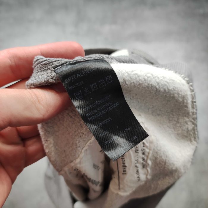 MĘSKA Bluza Rozpinana Bawełna z Kapturem Szara Suwak PREMIUM AllSaints